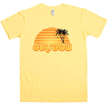City Sunset Glasgow Mens T-Shirt 8Ball